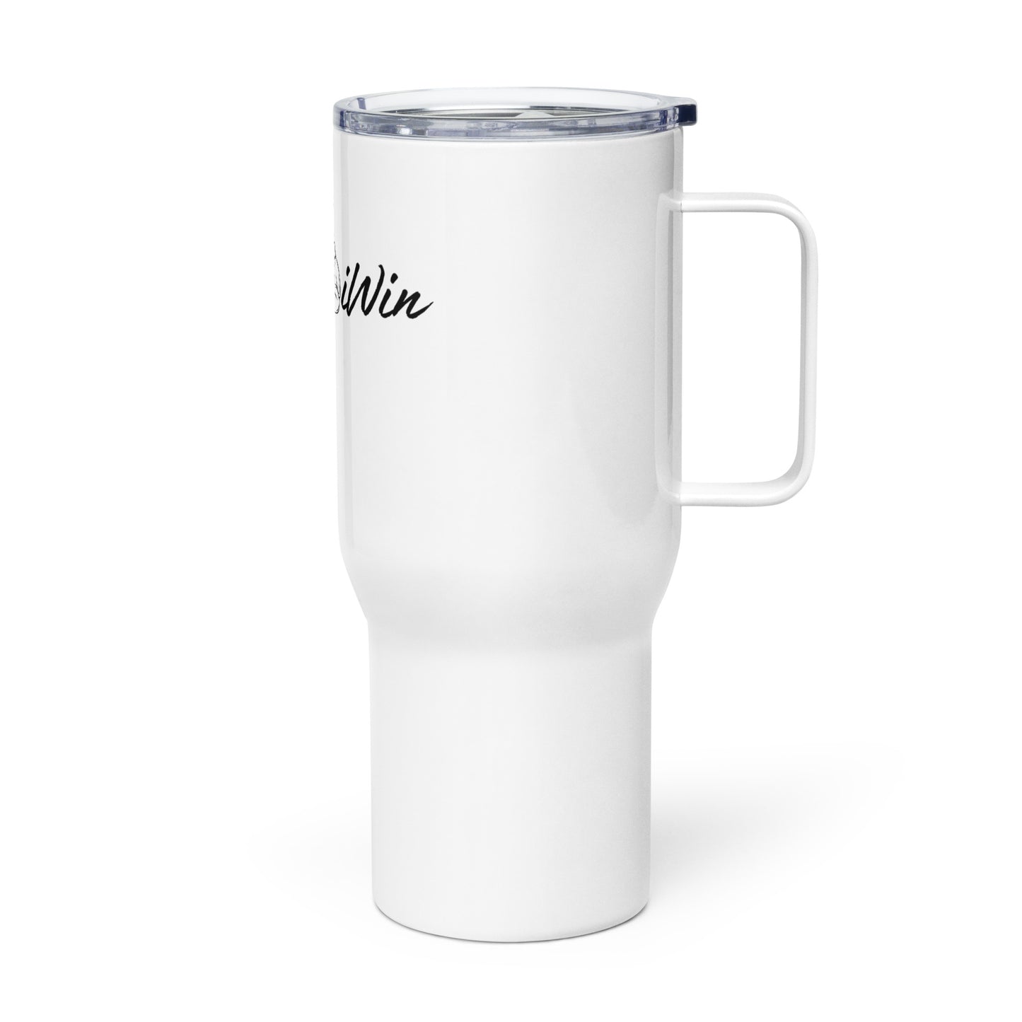 Travel mug with a handle