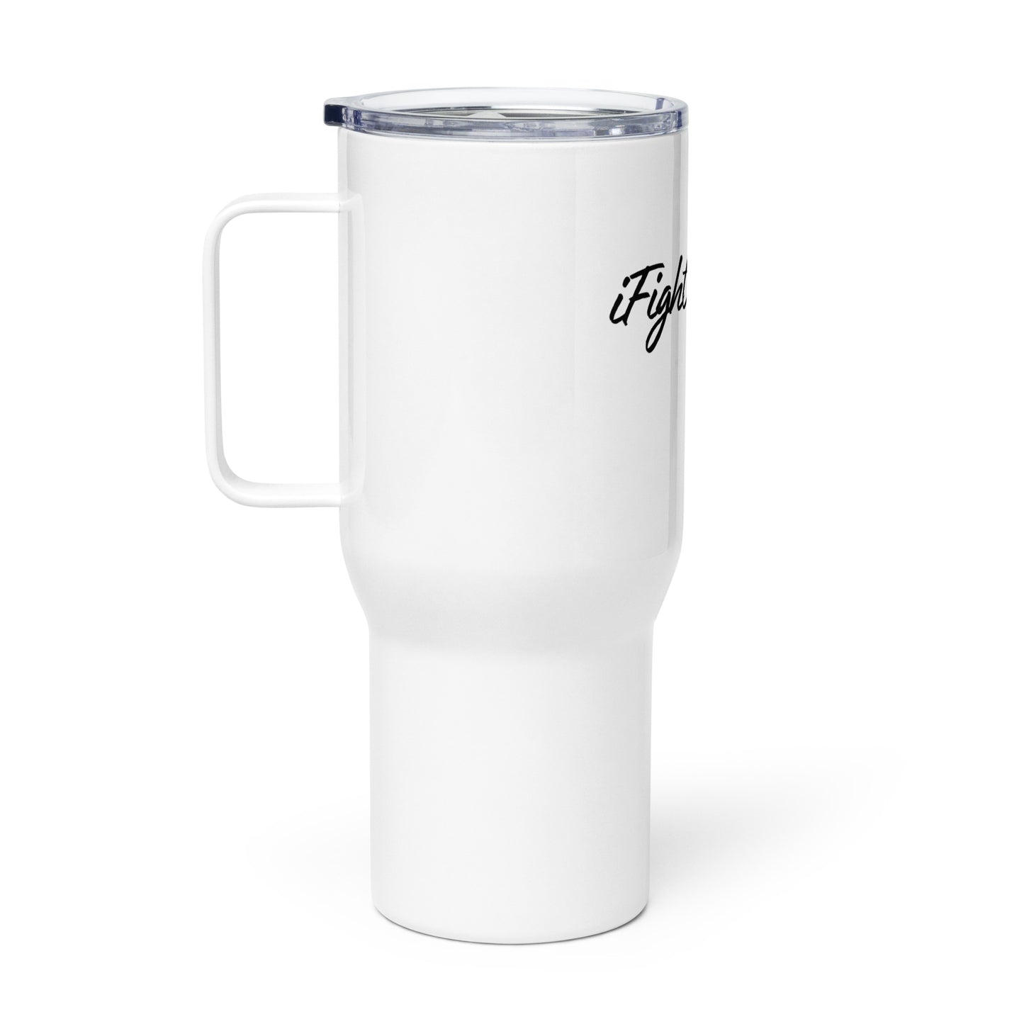 Travel mug with a handle